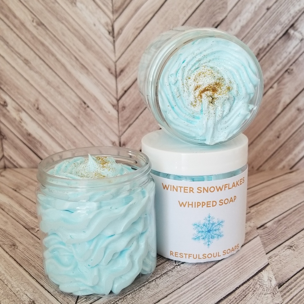 Winter Snowflakes Whipped Soap